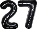 Race Car 40 Inch Black 27 Big Large Helium Balloon Number 0-9 | Track Giant by SULALABOO
