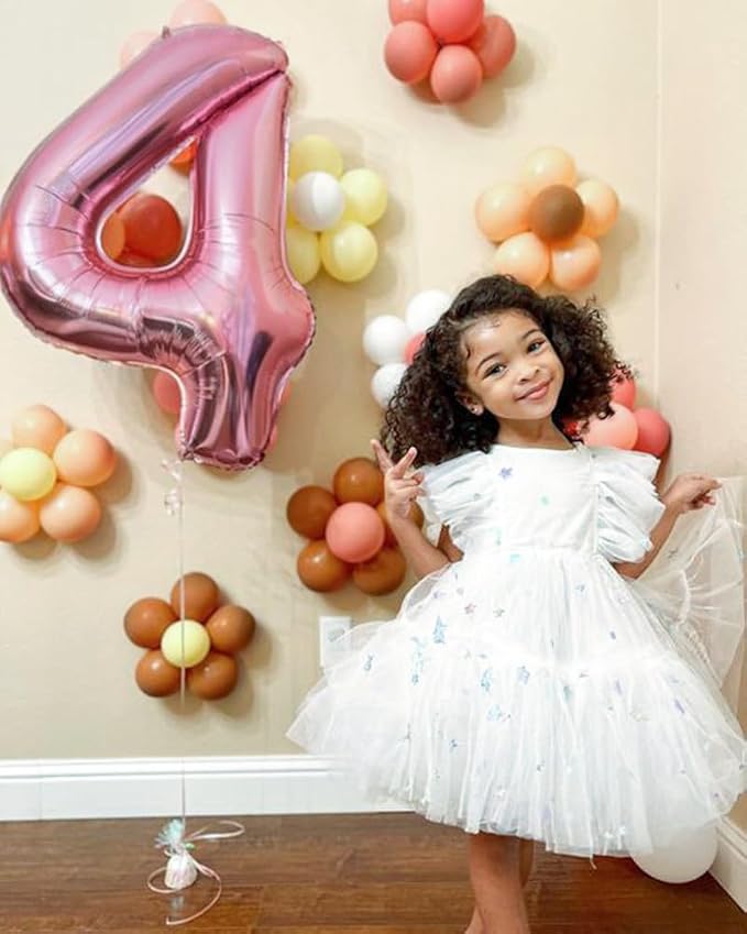 2 Balloon Numbers Birthday Decorations, 40In Pink Balloons - Image 3