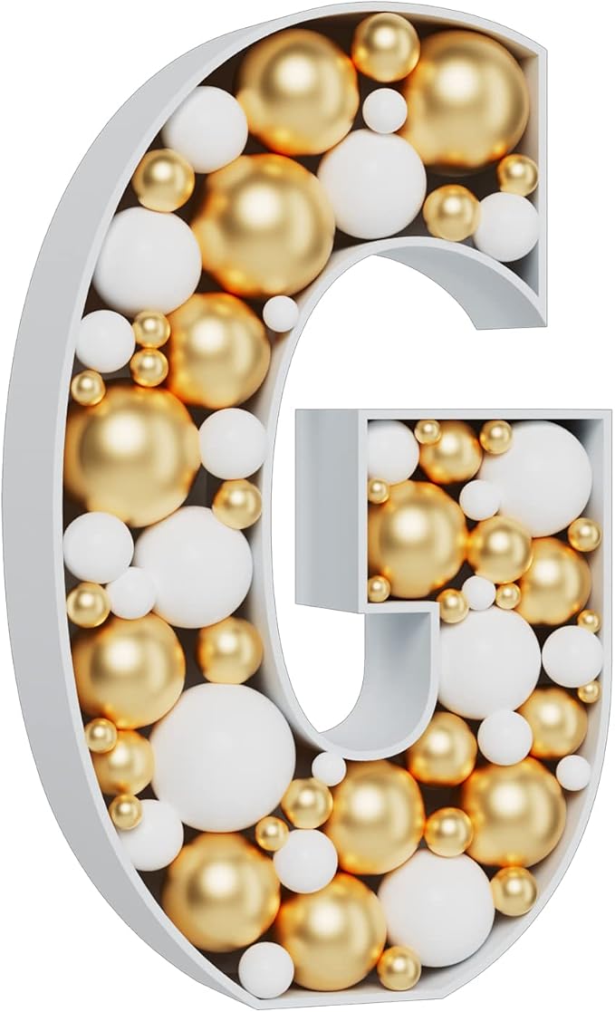 Marquee Letters 3FT Tall Mosaic Balloon Frame Pre-Cut Foam Board Letter G | by MEYSIMOON