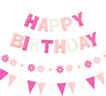 CANREVEL 3 PCS Pre-Strung 3D Happy Birthday Banner Decorations, Happy Birthday by CANREVEL