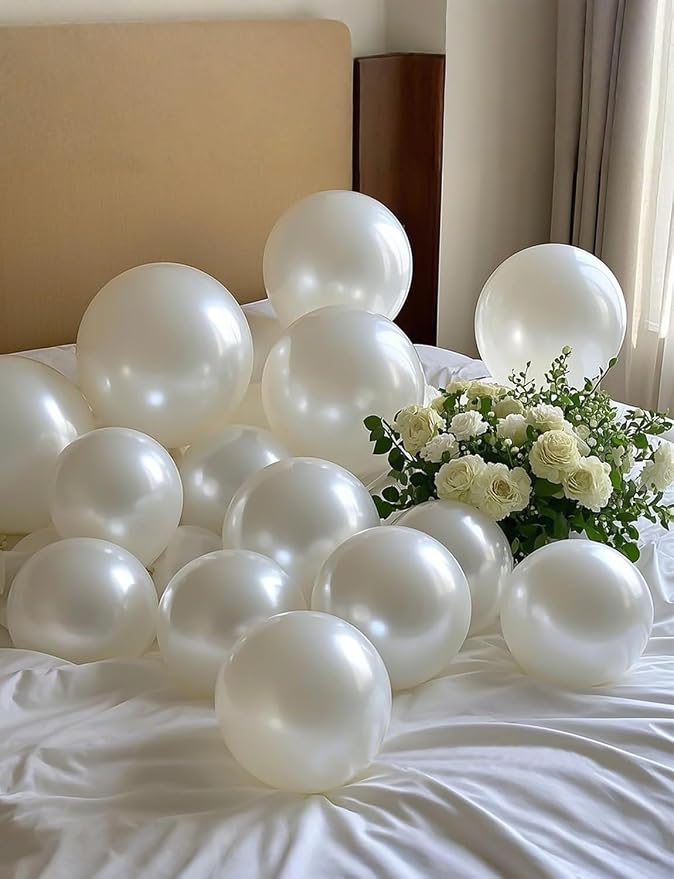 Pearl White Balloons, Engagement, Baby Shower, Birthday Party Decorations - Image 4