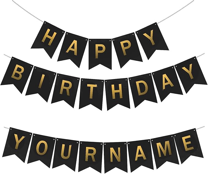 Custom Birthday Banner With Name, Make Your Own Happy Birthday Bunting by Uorbmaio