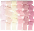 Pink Chiffon Ribbon 1.5 Inch x 3Yds Pastel Pink/Peach/Cream/Blushing Rose/Dusty by MLURCU