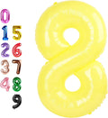 8 Balloon 40 inch Yellow Number Balloons by Enyeopd