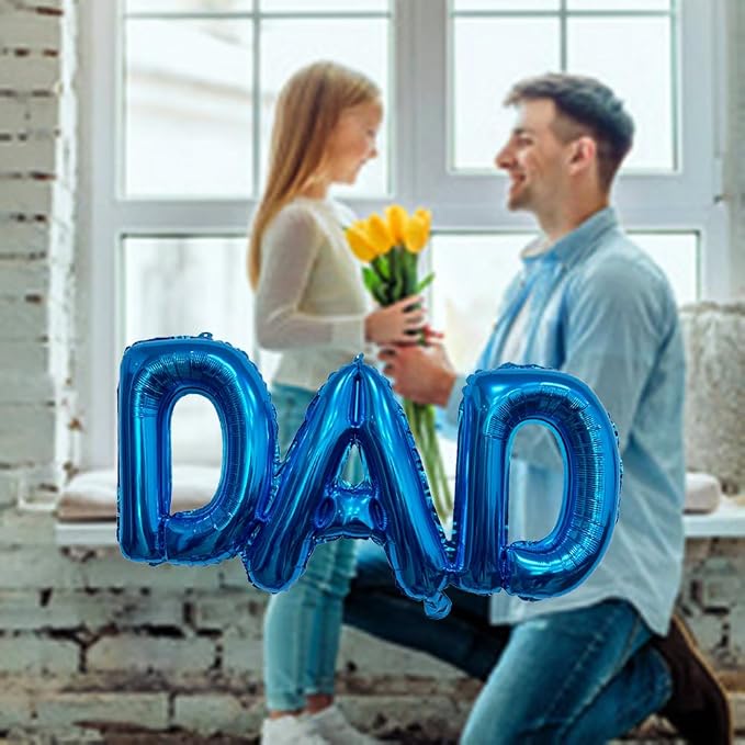Blue Dad Balloons Letter Balloon Father's Day Balloon Conjoined Dad Foil - Image 3