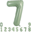 TONIFUL 40 Inch Sage Green Large Number 7 Balloon by TONIFUL