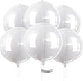 PartyWoo White Large Round Giant 4D Jumbo Foil Balloons 6pcs 22 Inch | 22 Inch by PartyWoo