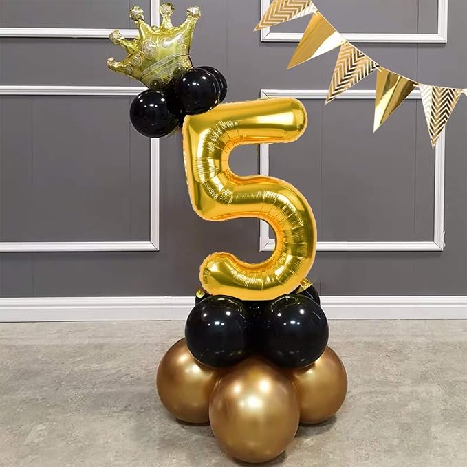 TONIFUL 40 Inch Gold Number 8 Balloons Large Foil 8th Birthday Decorations | - Image 4