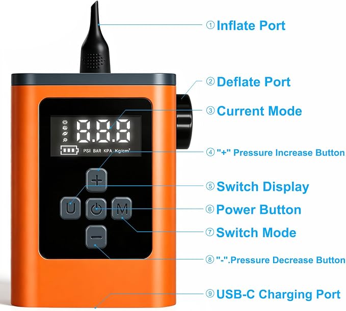 Portable 2-in-1 Electric Ball Pump & 260 Long Balloon Pump 1800mAh | Ball Pump - Image 3