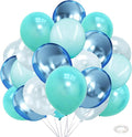 Teal Turquoise Blue Clear Balloons Different Size, Under the Sea Party by Kiwayo