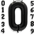 AULE 40 Inch Black Number Balloon 0 Foil 0-9 Birthday Big Numbers | Birthday by AULE