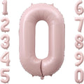 Baby Pink Number 0 Balloon 40 Inch, Foil Numeral Celebration Party Supplies | by Unknown