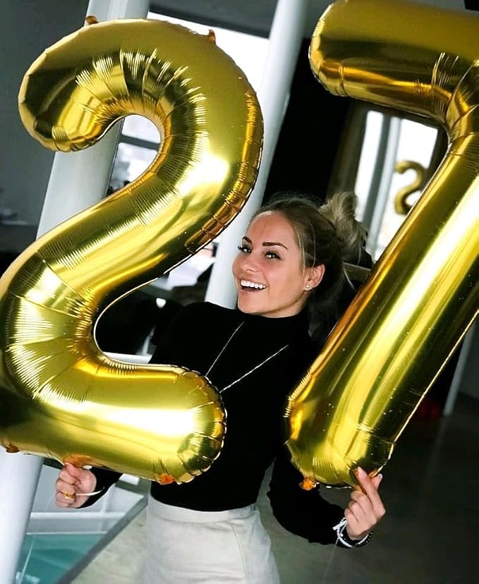 Gold 7 Balloon - Number Balloon 40 Inch, 7th Gold Birthday Decorations | Giant - Image 8