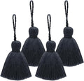 Big Size 4 PCS Tassels for Crafts, Handmade Hanging Tassels for Pillow Decor by NINGYOHI