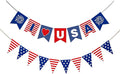 Patriotic Banner 4th of July Decorations, Stars and Stripes Flag Bunting by Unknown