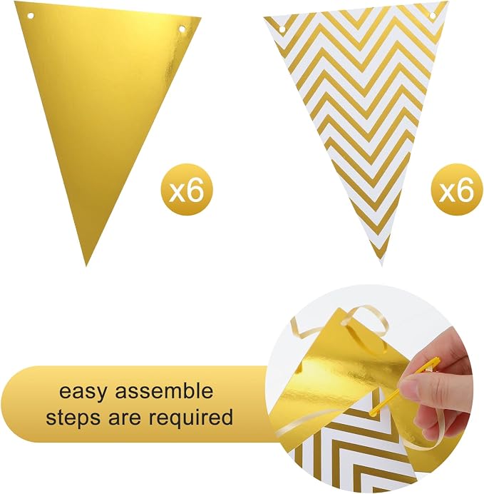 2pcs Congratulations Banner, Ymapinc Gold Congratulations Decorations - Image 3
