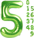 5 Balloon Number 40 Inch Light Green Balloons by Mluchee