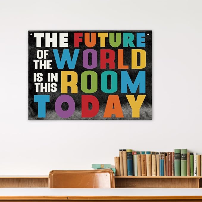 Inspirational Classroom Decor, Canvas Hanging Wall Decor, The Future of the - Image 4