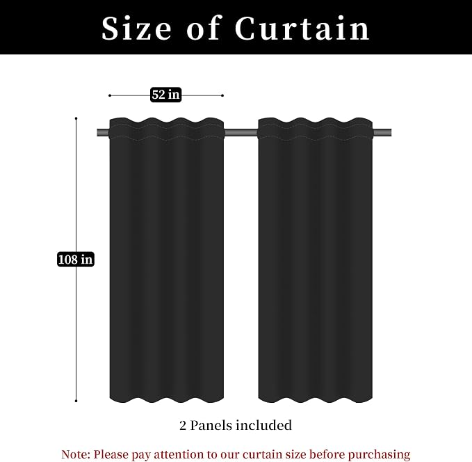 Loom and Mill Luxury Black Damask Curtains - Image 6