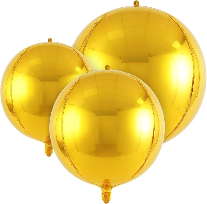 18 Pcs Foil Balloons Shiny Round Balloons Set Large Balloon Garland Arch by TOTAFAM