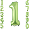 Light Green Number 1 Balloon 40 Inch, Shiny Foil Numeral Party Supplies | by Unknown