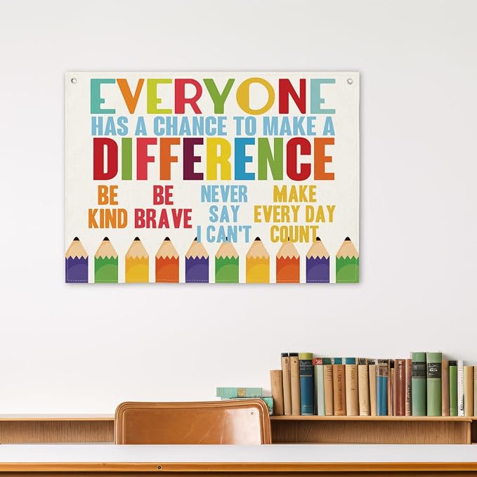 Inspirational Canvas Banner, Everyone Has A Chance to Make A Difference - Image 4