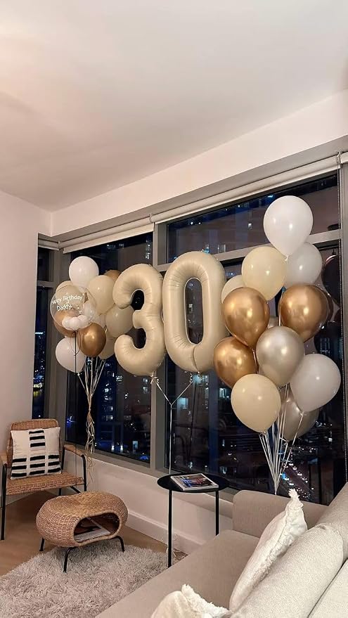 Number 9 Balloons 40 Inch Coffee Brown Balloon - Image 2