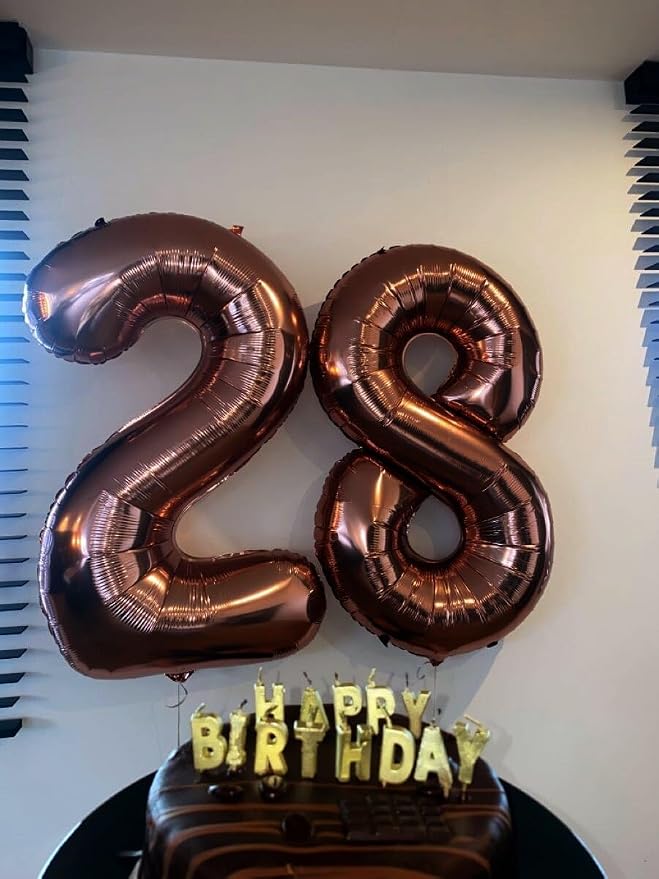 Dark Brown Number 2 Balloon 40 inch, 2nd Birthday Party Balloons Decorations | - Image 5