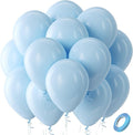 Bezente Pastel Blue Latex Round Helium Party Balloons 100 Pack 12 inch | Light by Bezente