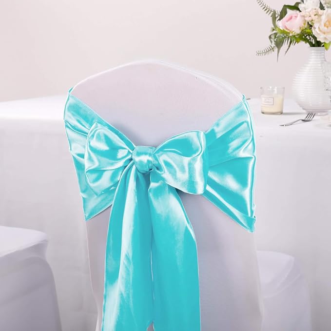 10-Pack Satin Table Runner Turquoise 12 x 108 inches Long, Table Runners - Image 7