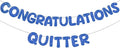 Fulmoon Pre Strung Congratulations Quitter Glitter Banner Funny Retirement by Fulmoon