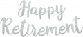 BEISHIDA Pre-Strung Glitter Silver Happy Retirement Banner Party Decoration | by Beishida