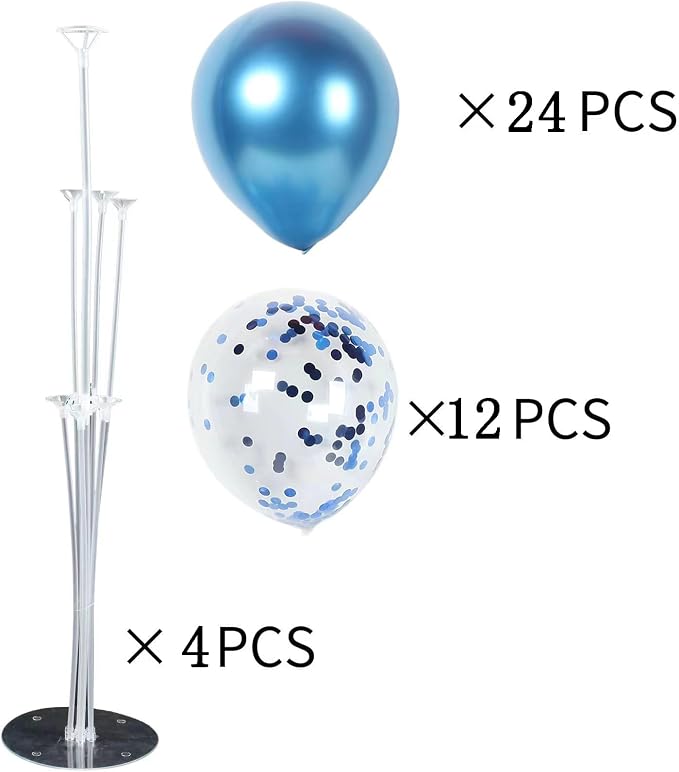 4Sets Blue Balloons Stand, Balloons Stands - Image 3