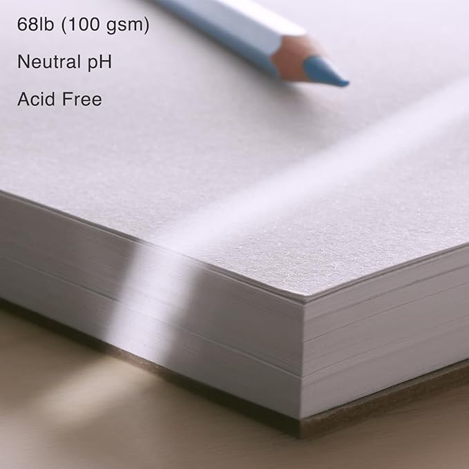 ARTISTIC EYE 9x12 Premium Sketch Book Set, 100 Sheets, Spiral Bound, 68lb (100gsm), Acid-Free Drawing Paper, Ideal for Kids, Teens & Adults (Set of 1)