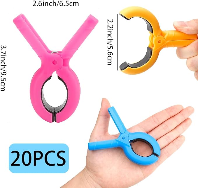 20 Pack Large Beach Towel Clips - Image 2