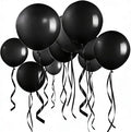 36 Inch Black Balloons by CEUQIESO