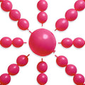 PartyWoo Hot Pink Linking Balloons 100pcs 12 Inch Magenta Link Balloons | by PartyWoo