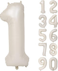 40 In Cream white Number Balloons Helium Foil Mylar Balloon Digital 1 | by Exquisitehighqualitypartydecorationstomeetyoureveryneed%EF%BC%81