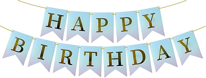 Happy Birthday Banner Birthday Party Supplies by GLASNES