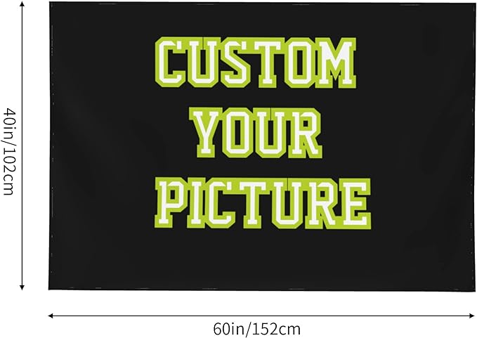 JINJUREN Custom Tapestry Upload Images Banners and Signs Customize - Image 2