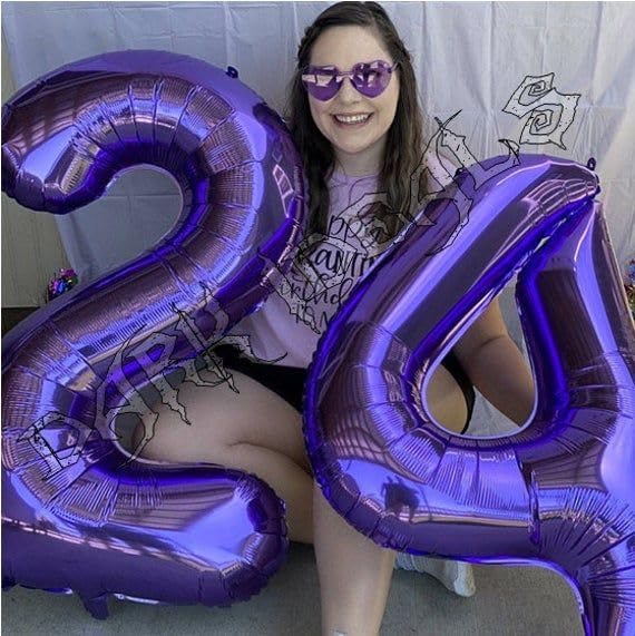 Purple Number 1 Balloon 40 Inch, 1st Birthday Party Decorations Men Women | - Image 3