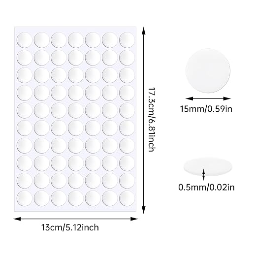 JANYUN 560 Pcs Clear Sticky Dots 15 mm Round Putty Sticky Tack - Image 2