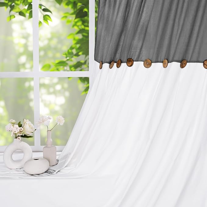 Farmhouse Cotton Linen Curtains - Image 3