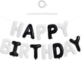 TONIFUL 16 Inch Black and White Happy Birthday Balloon Banner Decorations | by TONIFUL