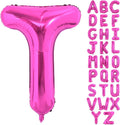 Hot Pink Letter T Balloons, T Letter Balloon 40 Inch Foil T Balloon | Hot Pink by BBPOOL