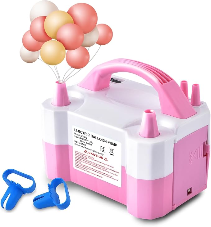 Electric Air Balloon Pump, Portable Dual Nozzle Electric Balloon Inflator/Blower by Unknown