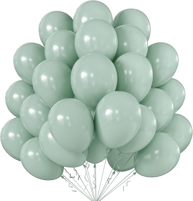 10 Inch Dusty Mint Green Balloons by KALOR