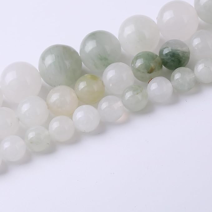 Blue and White Streamer Stone Beads for Jewelry Making DIY Craft Gemstone Beads Kit (8mm, 45pcs) Smooth Healing Crystal Beads for Bracelets, Necklaces, Home Decor