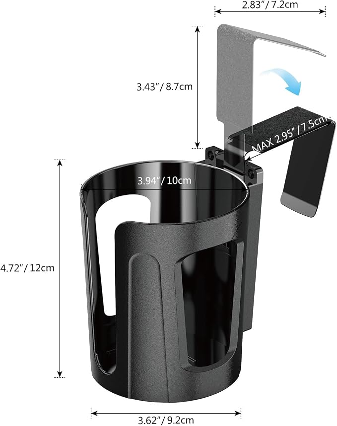 Large Car Door Cup Holder, Side Window Seat Armrest Drink Holder | Shockproof - Image 4