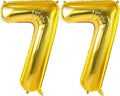 Number 77 Balloons for 77th Birthday Party Decorations, 0-100 Large No.77 by Joycard